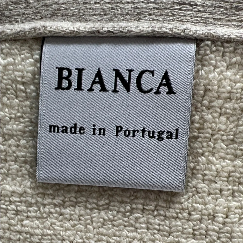 Bianca Portugal Bath Towel Set Tan Textured Soft 100% Cotton 2 Pc Set New